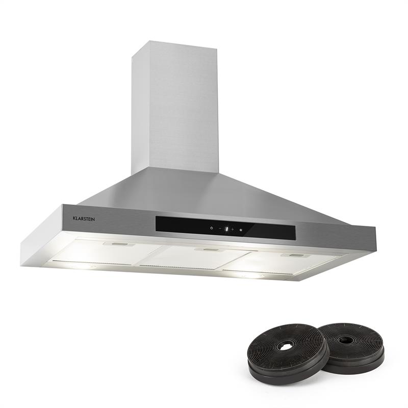 Klarstein - Zelda 90cm Dunstabzugshaube Umluftset 620 M³/h Aktivkohlefilter