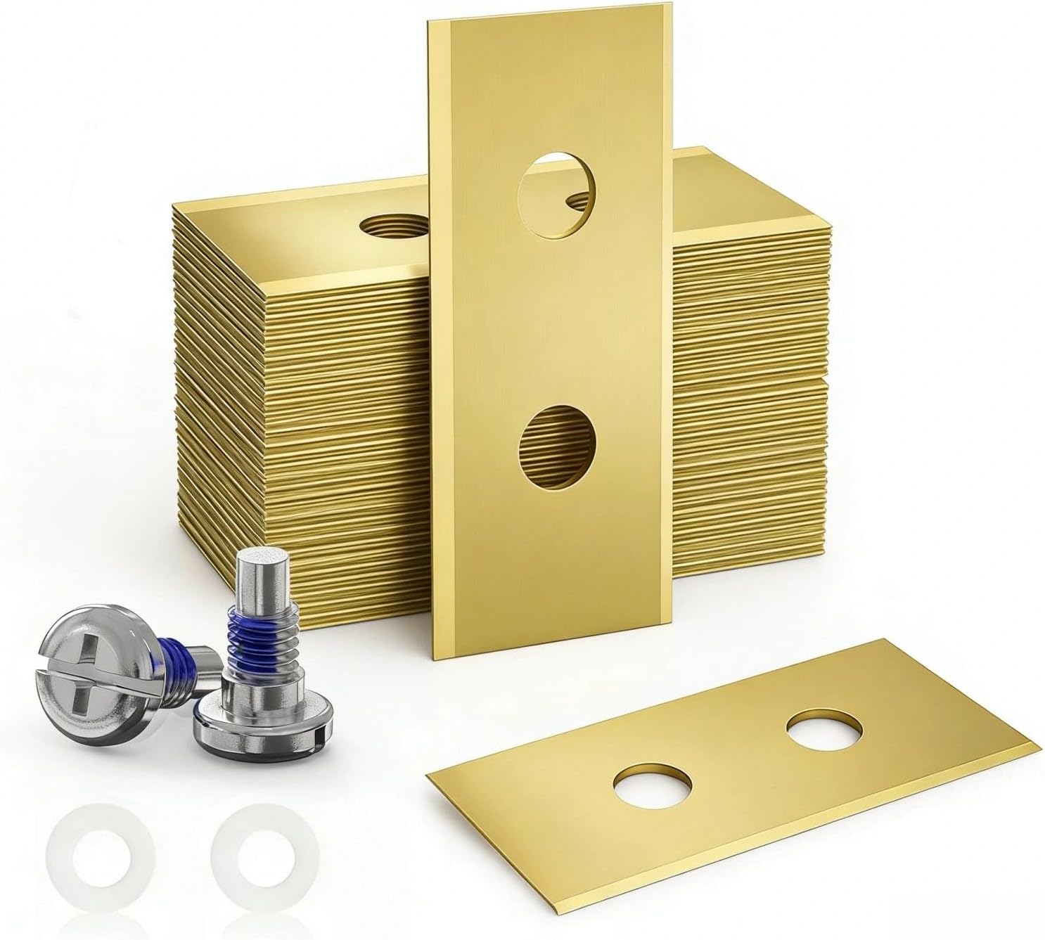 36 Lames De Rechange Pour Mammotion Luba, Luba 2, Luba 3, Yuka, Luba Mini & Yuka Mini, Lames En Acier Inoxydable Revêtu De Titane 0,9 Mm Avec Vis, Rondelles, Boîte De Rangement