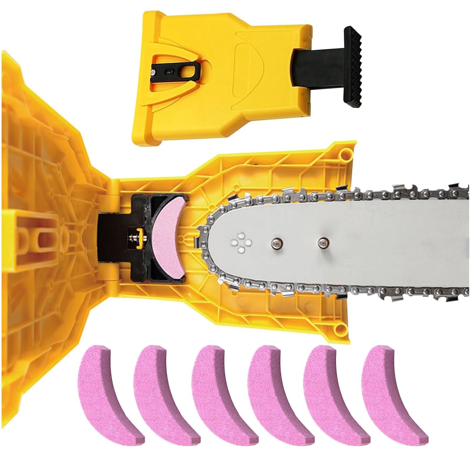 Affûteur De Tronçonneuse Ultra-rapide, Puor Kimeo Affût’pro Affuteuse De Chaine Tronconneuse, Kimeo Affuteur De Chaine, Avec 6 Pierres, Précision Instantanée Pour Coupe Efficace