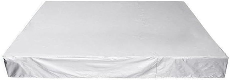 Housse De Spa Isotherme Pour Jacuzzi Et Piscine, Tissu Oxford 210d, Protection Thermique Avec Casiers En D, Convient Aux Tailles 200 X 200 À 240 X 240 Cm, Argenté Résistant Aux Intempéries