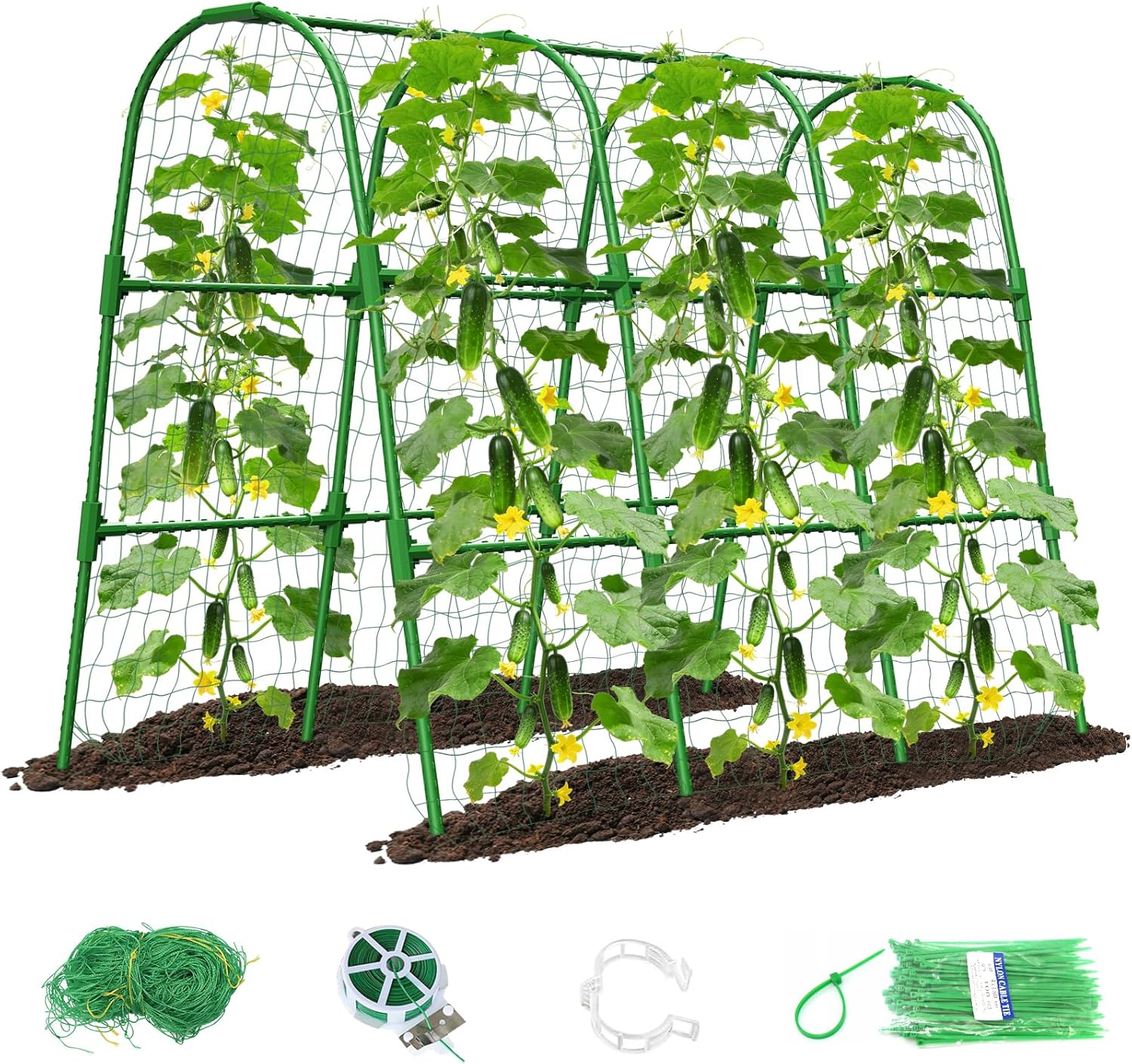 Treillis Pour Concombres,treillis De Jardin En Forme De U Pour Plantes Grimpantes À L'Extérieur, Treillis Pour Légumes En Forme D'Arche, Support Pour Plantes Grimpantes