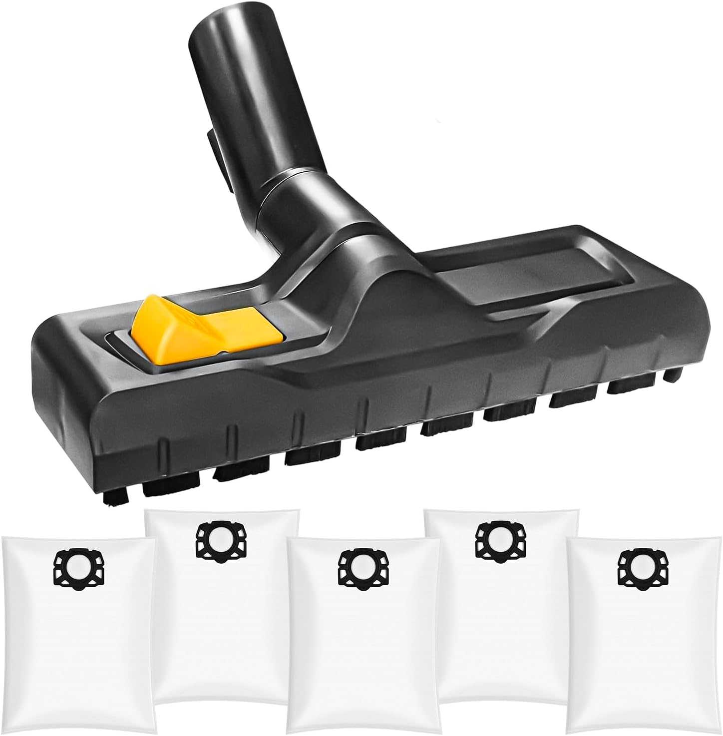 35mm Brosse Aspirateur Pour Kärcher Wd3, Wd4, Wd5, Wd6, Avec 5 Pièces Sacs À Poussière, Pour Embout Aspirateur Pour Karcher Wd6 Wd5 Wd4 Wd6 Accessoires, Brosse Peut Changer De Sol Sec/humide