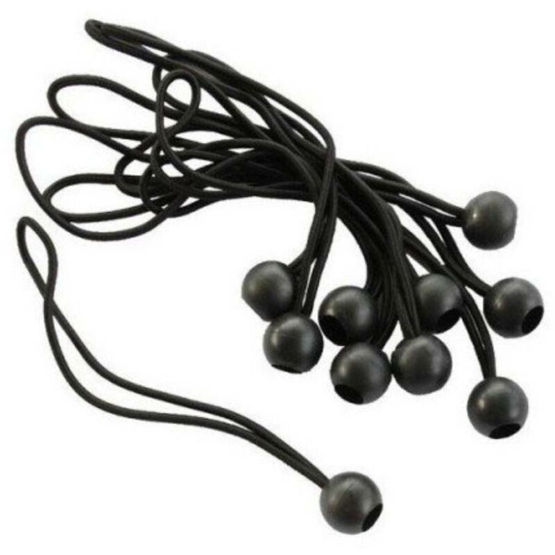 Terre Jardin – Lot De 10 Sandows Élastiques 45 Cm – Attache Rapide Avec Boule De Blocage – Pour Bâches, Fixation Sécurisée En Extérieur