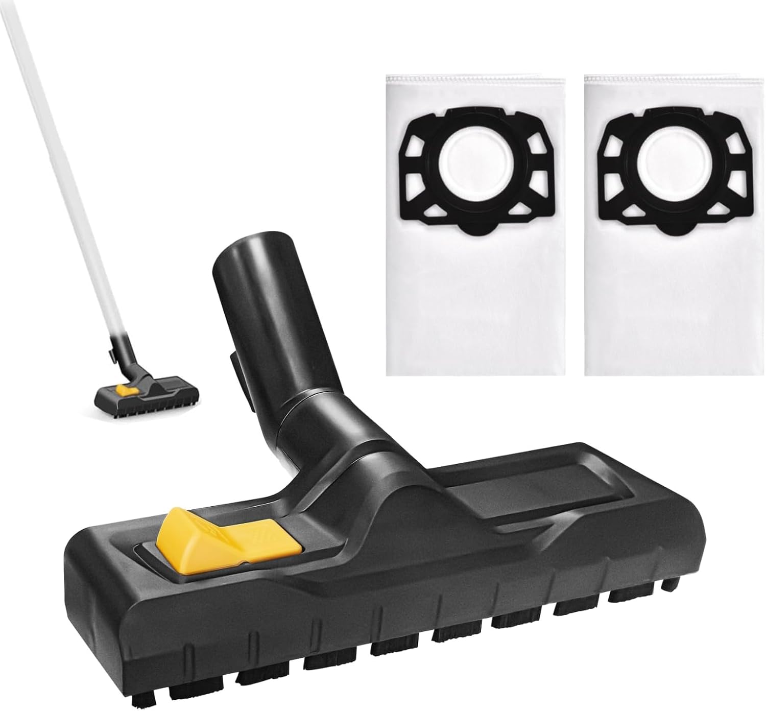 3 Pièces Pour Brosse Aspirateur Karcher Wd3 Wd5 Wd4 Wd6, Pour Embout Aspirateur Karcher Wd6 Wd5 Wd4 Wd6 Accessoires, Rechange Y Compris Les Buses Et Les Sacs À Poussière