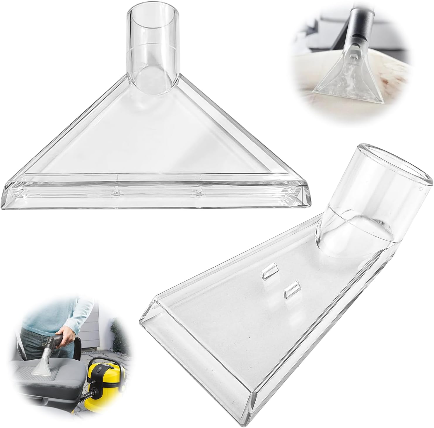 2 Pièces Embout Aspirateur Canapé Voiture, Buse D'Extraction, Outil D'Extraction, Accessoire Pour Extracteurs Portatifs, Embout Buse Aspirateur Eau, Vapeur Sec Et Humide Buse