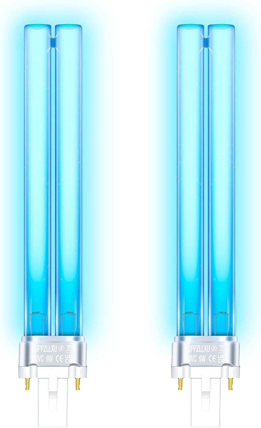 9w Ampoule De Remplacement Uvc G23 Pls, Ballast Inductif, Pour Clarificateur Bassin, Filtre Uvc, Élimine Bactéries, Algues Efficacement Pour Étangs（lot De 2）