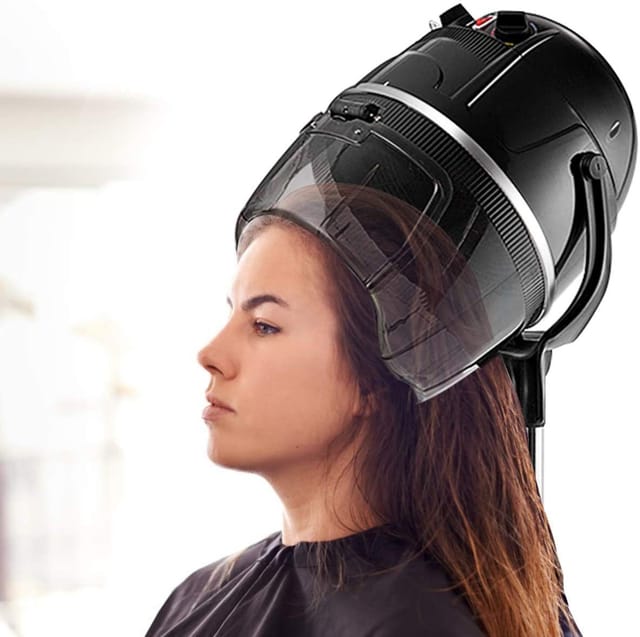 Costway Profi Trockenhaube, Haartrockner Salon Friseur, Haartrockenhaube Mit Standfuss 1050w / 40-75℃ / 60min. Schaltuhr / 125-160cm Hoehenverstellbar