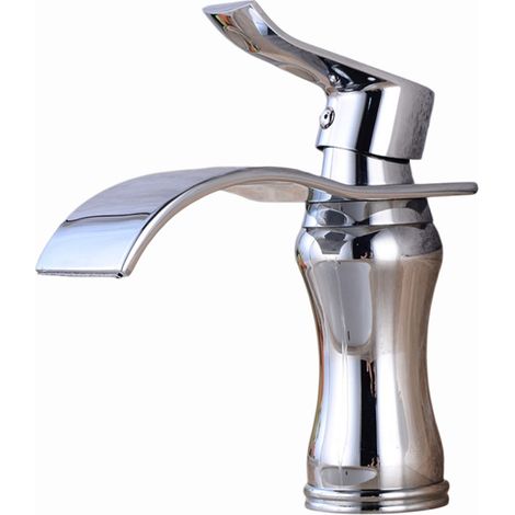 Wasserfallarmatur Für Warm- Und Kaltwasser Für Badezimmerwaschbecken Und -wannen Mit Einloch-spritzschutz