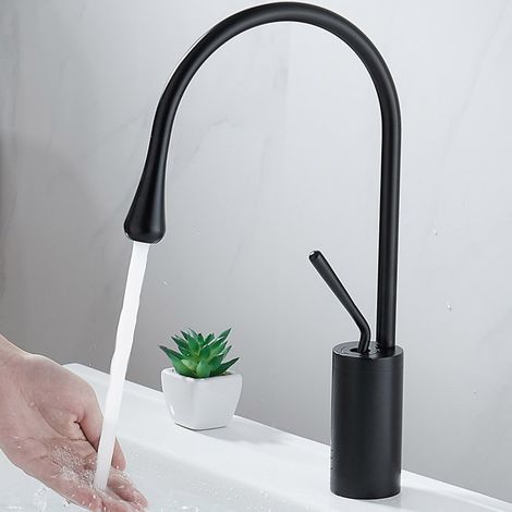 Europäischer Schwanenhals-waschtischhahn In Tropfenform, Schwenkbarer Aufsatzwaschtischhahn, Waschtischhahn Mit Warm- Und Kaltwasseranschluss Für Die Toilette.