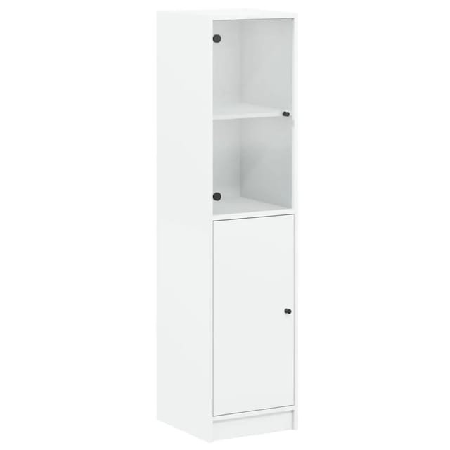 vidaXL Highboard mit Glastür Weiß 35x37x142 cm 836441