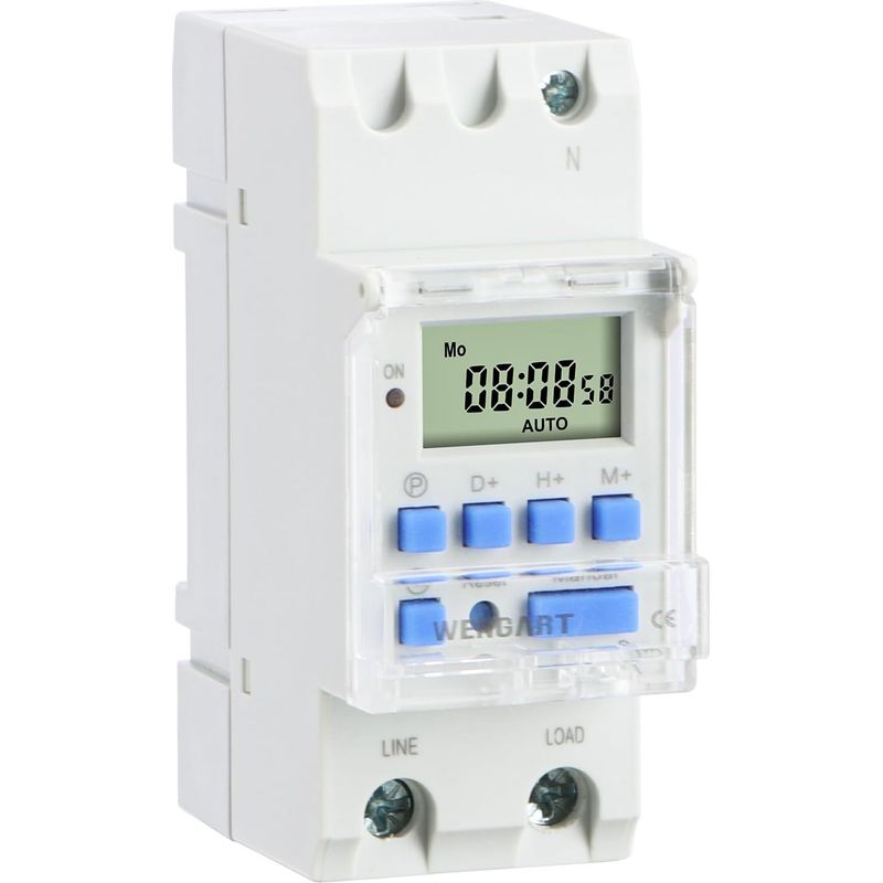 Digitale Zeitschaltuhr Thc30, 230 V Ac, 30 A, Wöchentlich Programmierbar, Bis Zu 28 Ein-/ausschaltgruppen, Schienenmontage, Potenzialfreier Schaltausgang