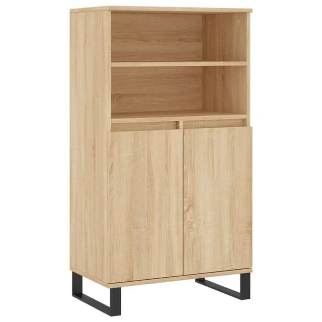 vidaXL Highboard Sonoma-Eiche 60x36x110 cm Holzwerkstoff 831495