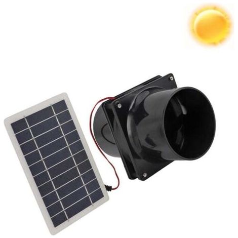 10-w-solar-abluftventilator Mit 12-v-solarpanel. Einfache Installation Für Gewächshäuser, Wohnmobile Und Hühnerställe. Gewicht: 345 G.
