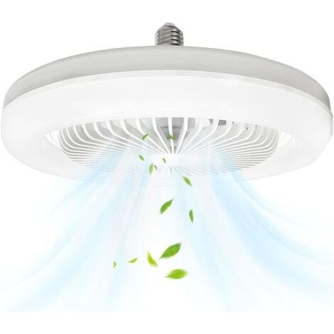 10-zoll-deckenventilator Mit E27-fassung, 30 W, Leiser Motor, 3 Betriebsmodi, 6500 K Kaltweißes Led-licht, Einfache Installation