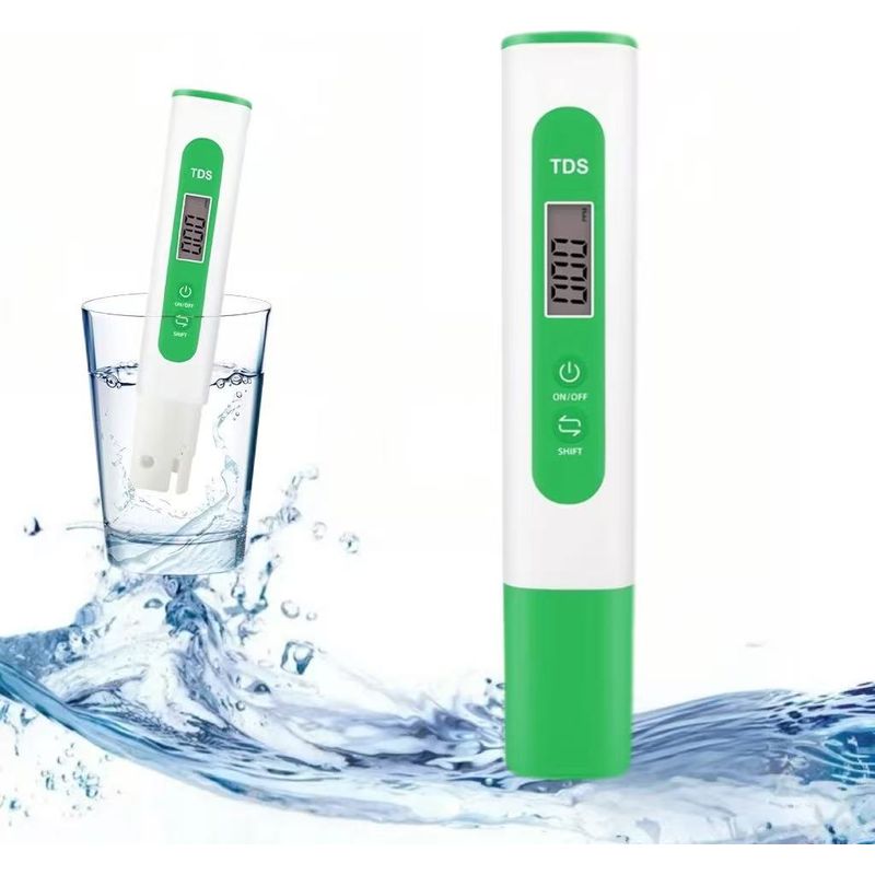 Digitaler Wasserqualitätsanalysator, Tds/ec-messgerät, 0-9990 Ppm, Wasserqualitätsmonitor Für Aquarien Und Hydrokultur, Grün.