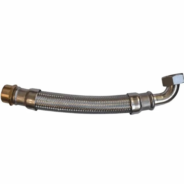Klasebo Panzerschlauch DN25 Flexschlauch 1 Zoll DVGW Edelstahlumflechtung 800mm