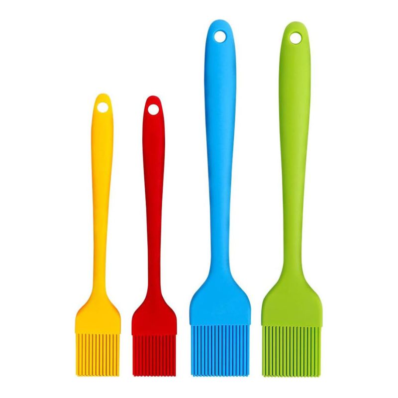 4er-set Silikon-grillpinsel – Hitzebeständig Und Bpa-frei, Inklusive Marinierpinsel. Ideal Zum Grillen, Braten Und Backen. Weiche, Lange Borsten.