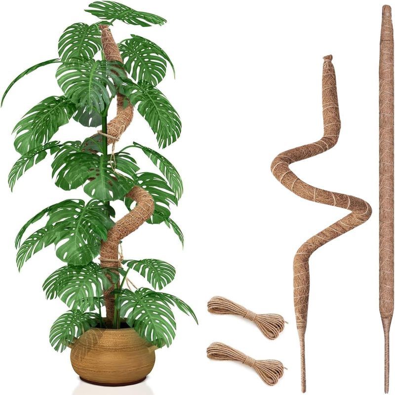 Set Aus 2 Flexiblen 71 Cm (28 Zoll) Pflanzenstützen Für Monstera-pflanzen, Stützen Für Kletterpflanzen Im Innenbereich, Stabile Stützen Für Große Blumentöpfe.