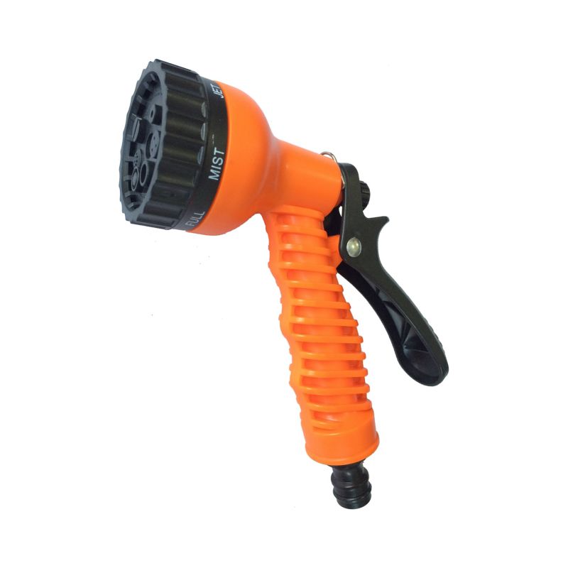 Tragbare Hochdruck-gießpistole Mit 7 Funktionen Zum Autowaschen, Blumengießen Und Bodenreinigen. Verfügbare Farben: Blau, Grün, Orange (optional).