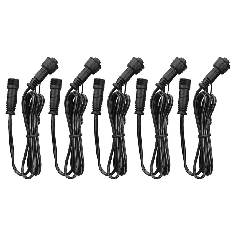 5er-pack Verlängerungskabel Für Terrassenbeleuchtung, 1 M (39,4 Zoll), Ip67 Wasserdicht, Mit Stecker Und Buchse, Zum Aufhängen Von Solar-garten- Oder Unterstandleuchten.