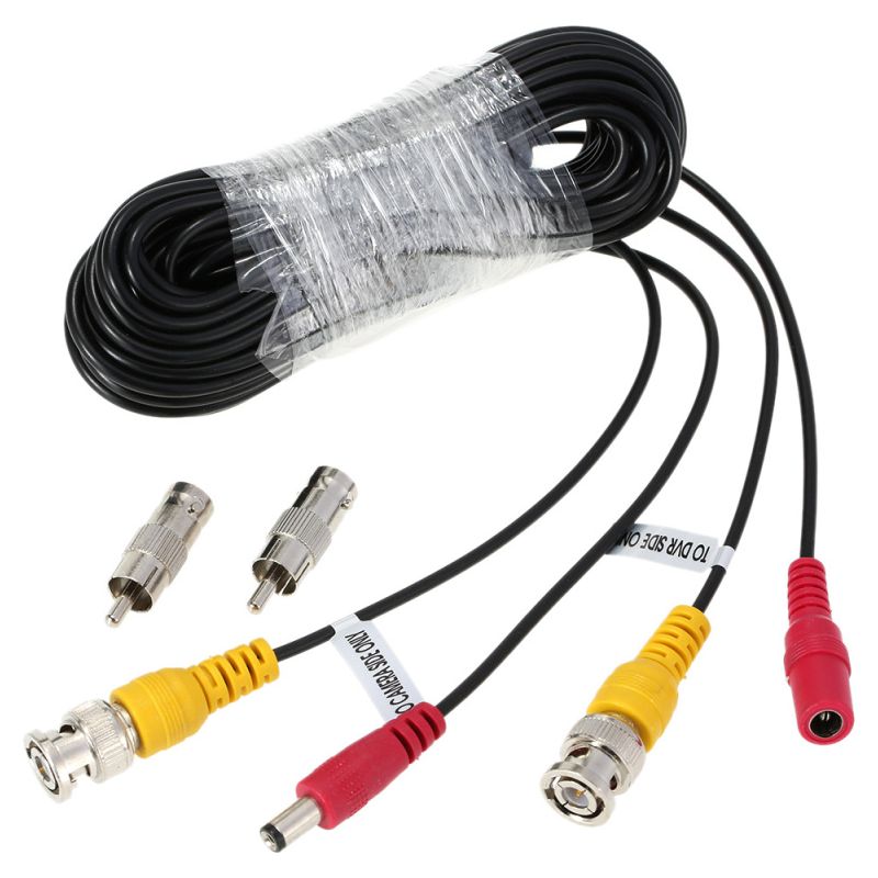 10 M (32 Fuß) Bnc-siamese-videostromkabel Für Überwachungskamera-dvr-kit