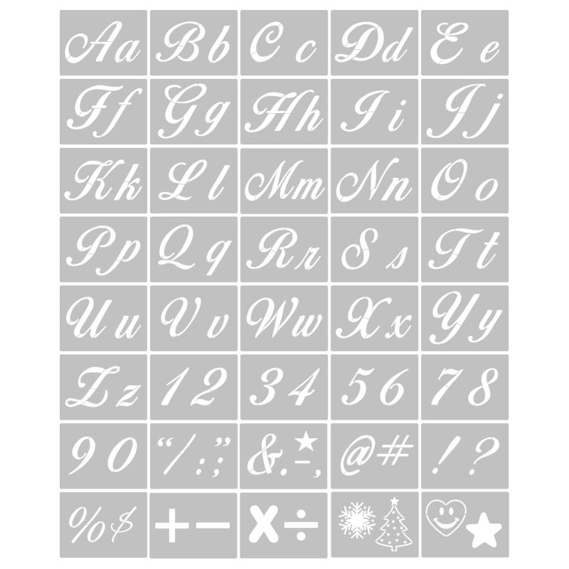 40 Wiederverwendbare Und Abwaschbare Buchstaben- Und Zahlenschablonen Aus Umweltfreundlichem Pet Für Bastelarbeiten, Malen Auf Holz, Scrapbooking, Stoff, Wand- Und Türdekoration Sowie Innenbeschilderu