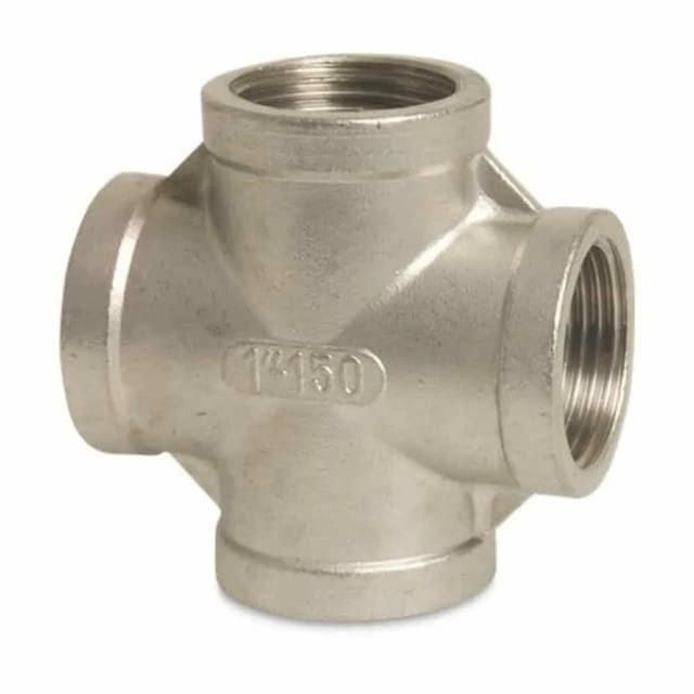 Klasebo Edelstahlfitting Gewindefitting Edelstahl KreuzstüCk V4A Fitting 1 1/4 Zoll IG