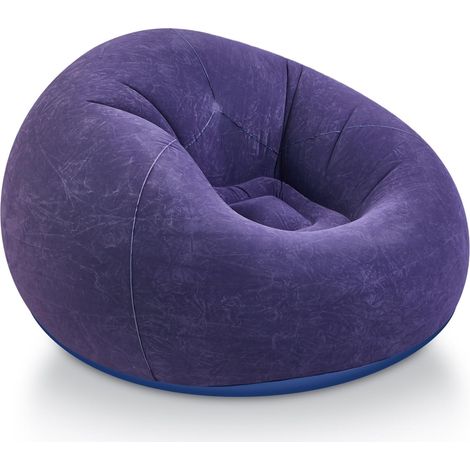Aufblasbares Sofa Für Drinnen Und Draußen, Mit Punktmuster Und Weichem Plüschstoff – Ideal Zum Videospielen, Entspannen, Campen Und Für Den Garten – Für Erwachsene Und Kinder