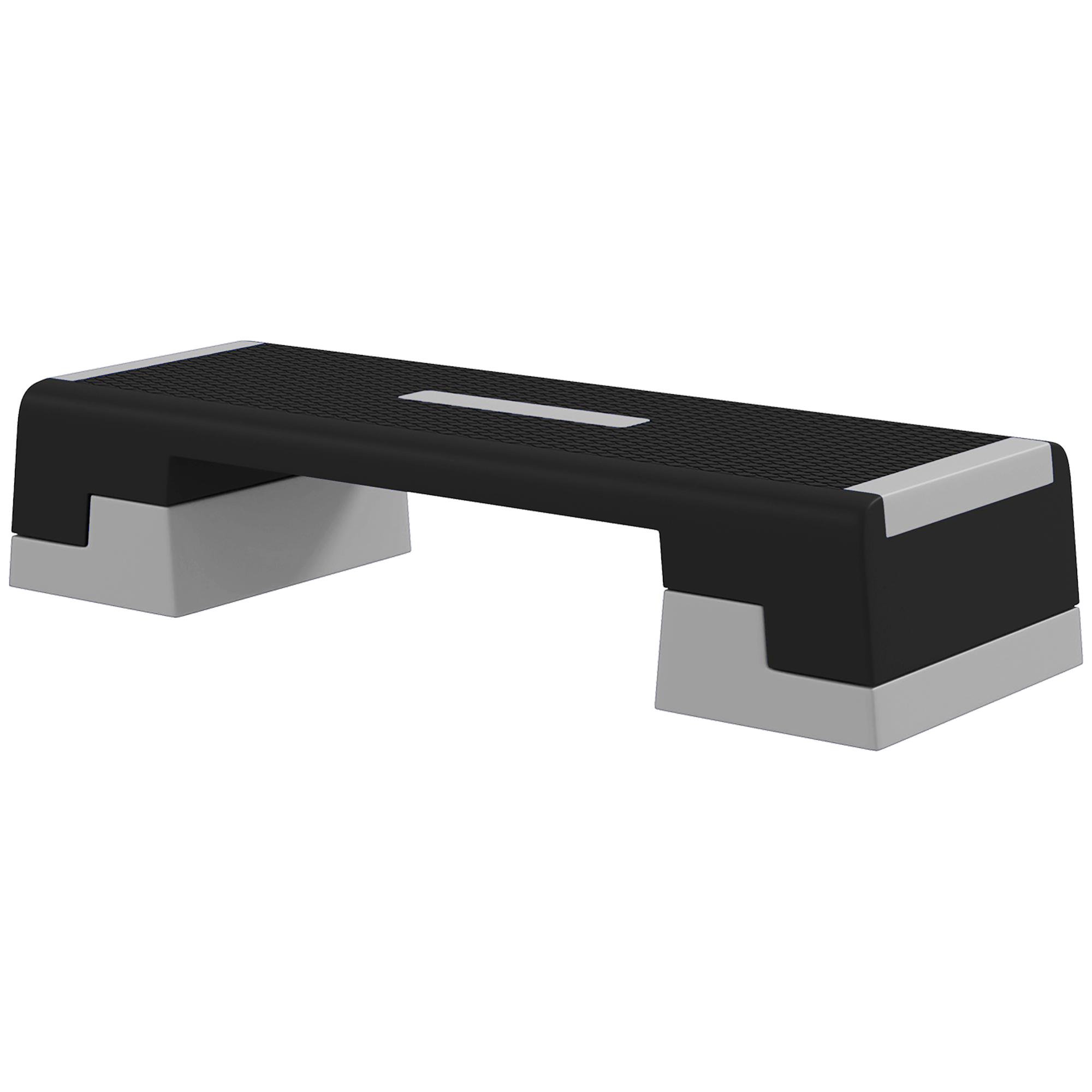 Höhenverstellbarer Tritthocker Mit Abnehmbaren Stufen Und Rutschfestem Fuß, Aus Abs-kunststoff, 97 X 36 X 15/20/25 Cm, Grau