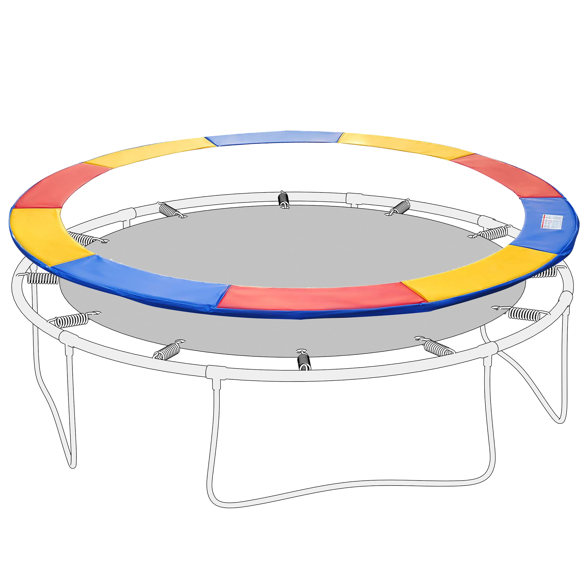 Gepolsterte Schutzhülle Für Den Trampolinrand, Ø 244 Cm, Mehrfarbig, Kunststoff, Garten