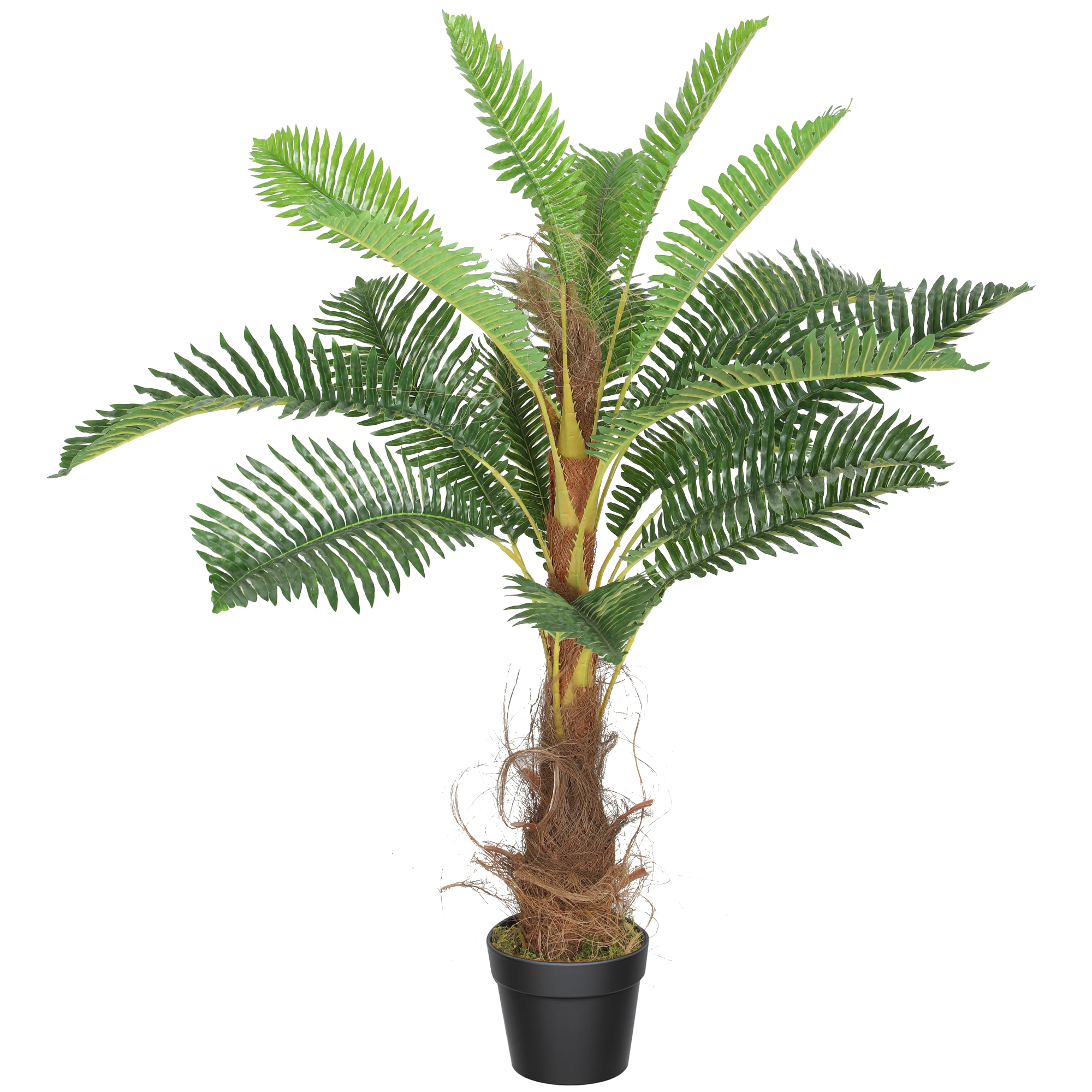 Künstliche Palme, 100 Cm Hoch, 21 Peva-blätter, Dekopflanze Im Grünen Topf