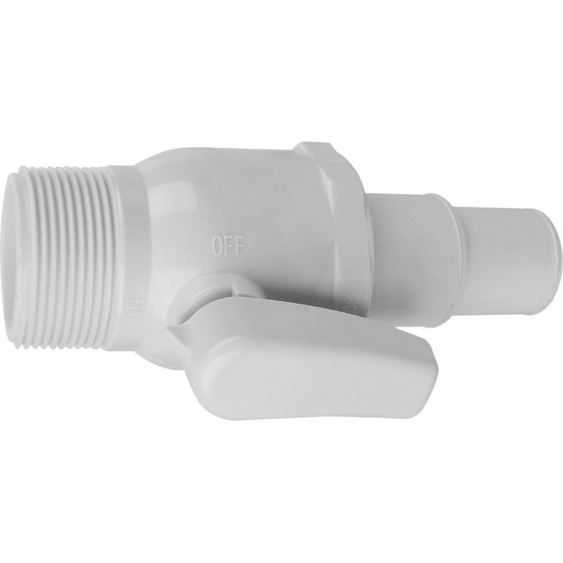 Linxor – 1/4-dreh-absperrventil 1 1/2" – Durchmesser 32/38 Mm – Weiß – Für Aufstellpool-schlauch