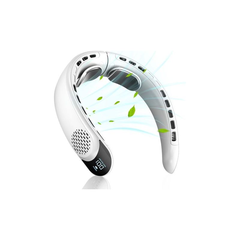 Persönlicher Nackenventilator Mit Led-anzeige, Usb-c-aufladbar, 3 Geschwindigkeitsstufen