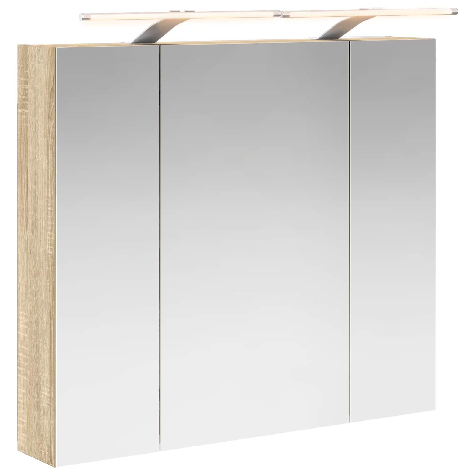 Maison Exclusive - Badezimmerspiegelschrank Sonoma-eiche 80 X 14,