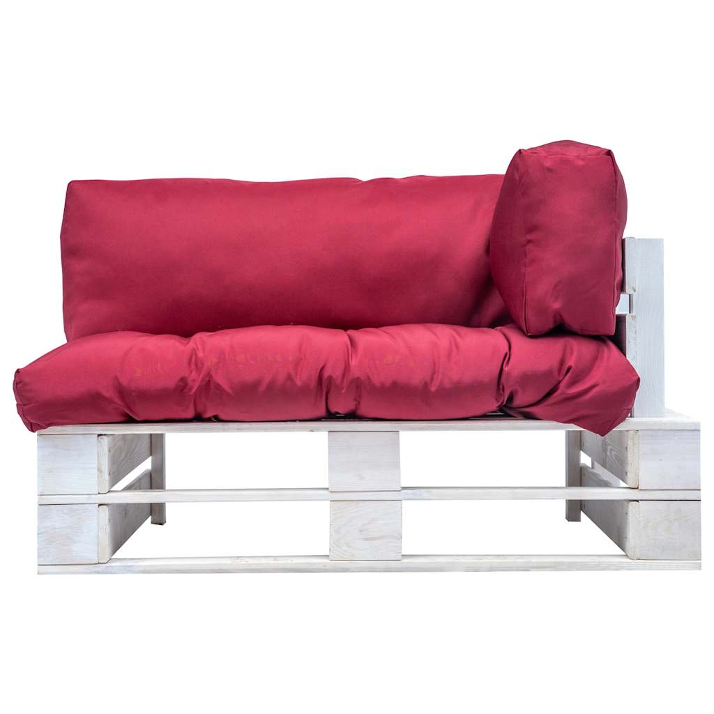 Maison Exclusive - Garten-palettensofa Mit Kissen In Rot Kiefernh