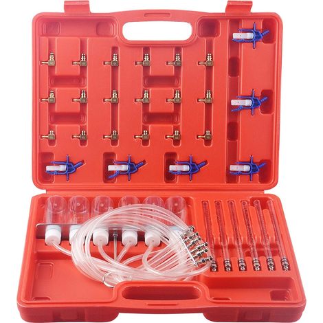 Adapterset Für Durchflussmesser Bei 6-zylinder-diesel-einspritzdüsen, Common-rail-diesel-lecktest-kit Mit 24 Adaptern, Kraftstoffdruck-einspritzdüsen-testwerkzeug