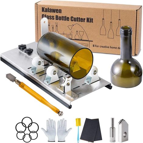 Glasflaschenschneider, Verbessertes Flaschenschneidwerkzeug-set, Diy-maschine Zum Schneiden Von Wein, Bier, Spirituosen, Champagner, Flaschenschneider Für Runde Flaschen