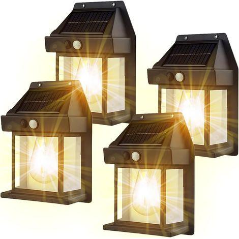 Rocky Green Tungsten Solar-wandleuchte, Kabellose Led-wandleuchte Mit Dämmerungssensor Und Bewegungsmelder, Ip65 Wasserdichte Solar-sicherheitsleuchte Zur Wandmontage