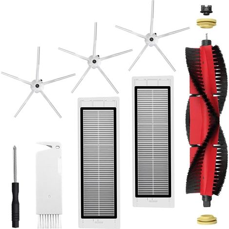 Ersatzteil-zubehörset Kompatibel Mit Xiaomi Roborock S5 Max, S6 Pure, S6 Maxv, S50, S51, S55, S5, S60, S65, S6 Staubsauger, 1 Hauptbürste, 2 Hepa-filter, 3 Seitenbürsten