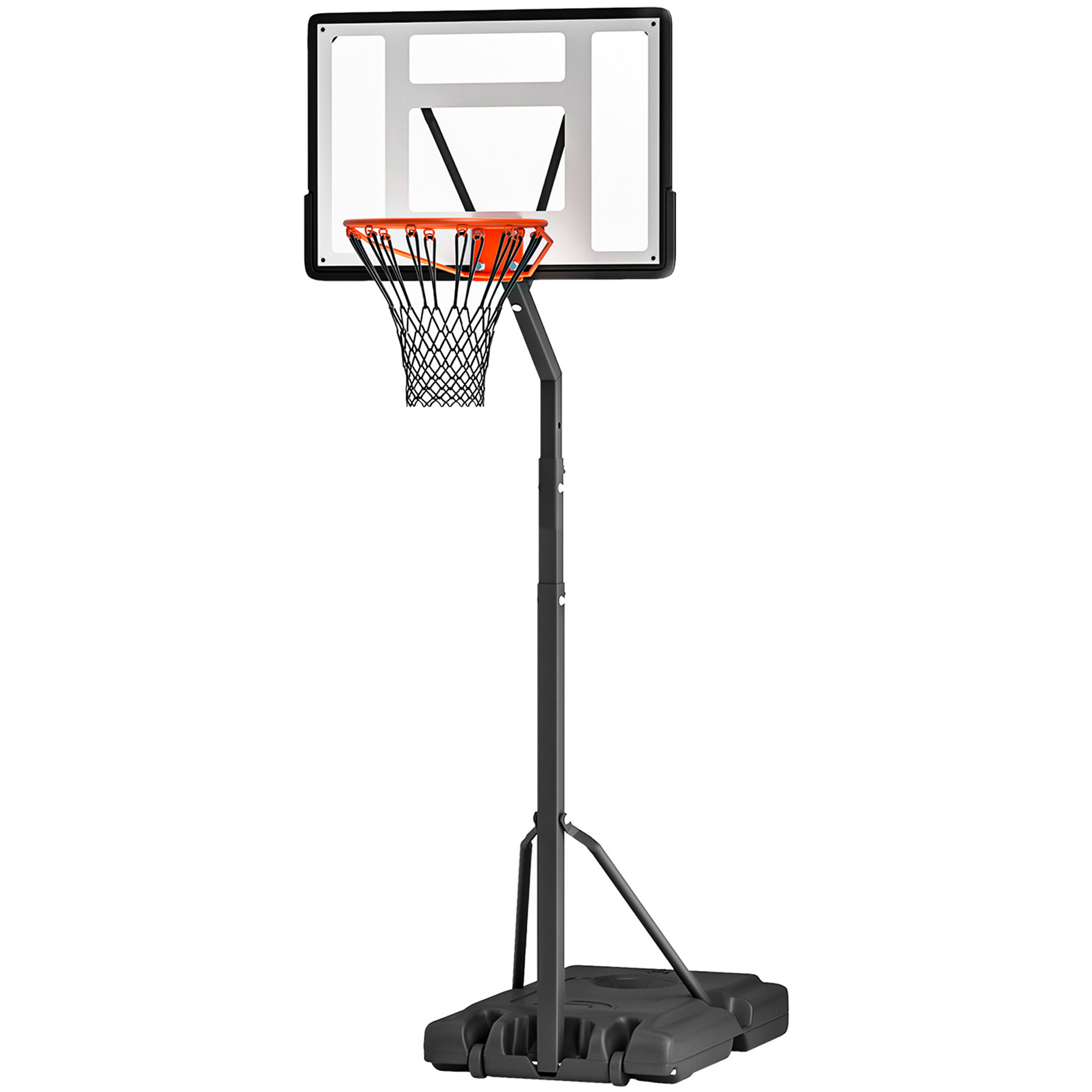 Basketballkorb Outdoor Mit Ständer, 255–305cm Höhenverstellbar Basketballständer Mit Rollen, Basketball-backboard Ständer, Basketballanlage, Stahl