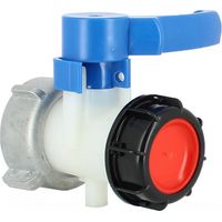 2" Ø75 Mm Absperrklappe – Schwenkmutter – S60x6 Außengewinde – Kompatibel Mit 1000-liter-schütz-tanks – Epdm-dichtung – Polyethylen Hoher Dichte