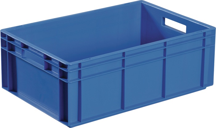 Tecwerk Transportbehälter L600xb400xh170mm Blau Pp Durchfassgr.seitenw.geschl.tecwerk
