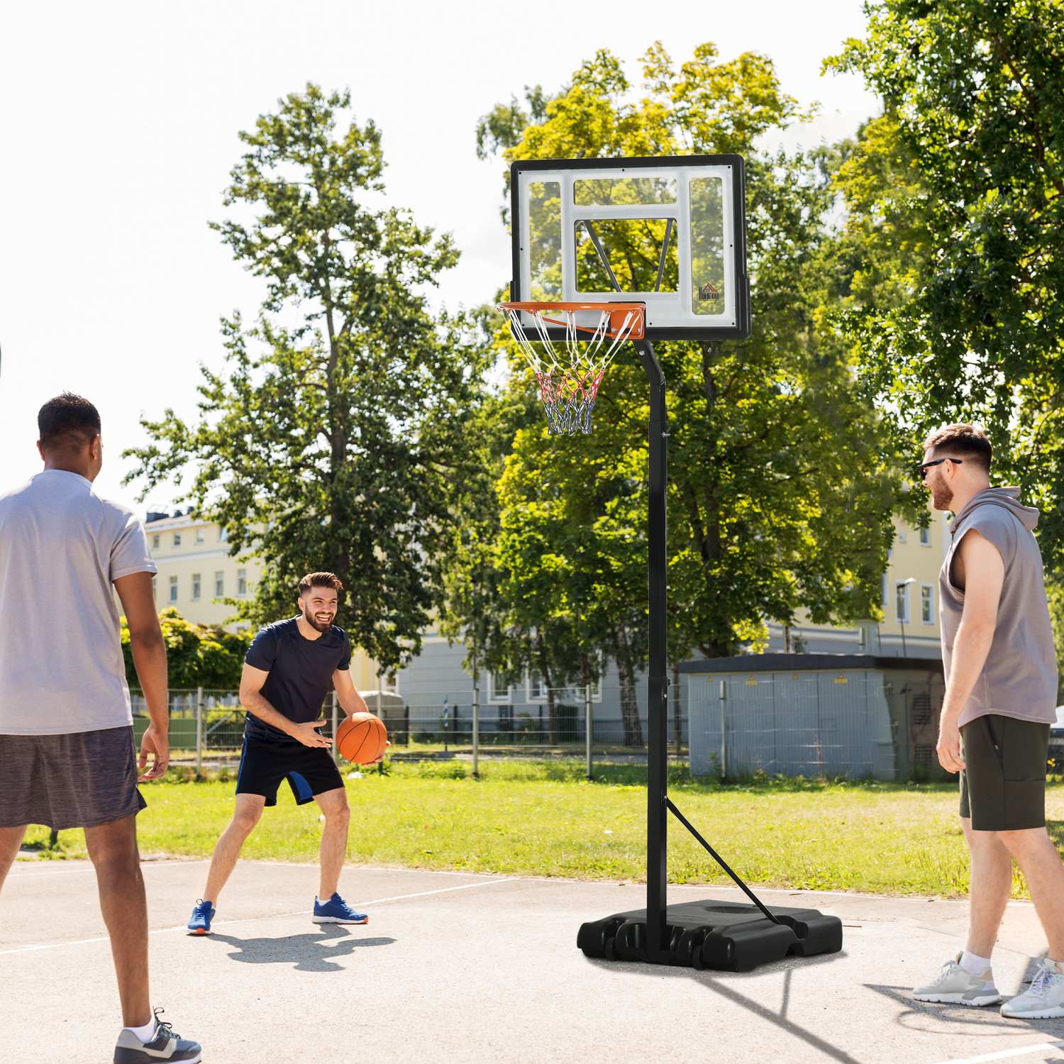 Basketballkorb Rollbar Höhenverstellbar 260-310cm Ständer