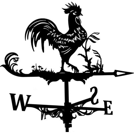 Wetterfahne In Form Eines Hahns Aus Metall – Dekorative Wetterfahne Für Den Außenbereich, Ideal Für Dächer, Gartenhäuser, Gärten, Innenhöfe Und Terrassen.