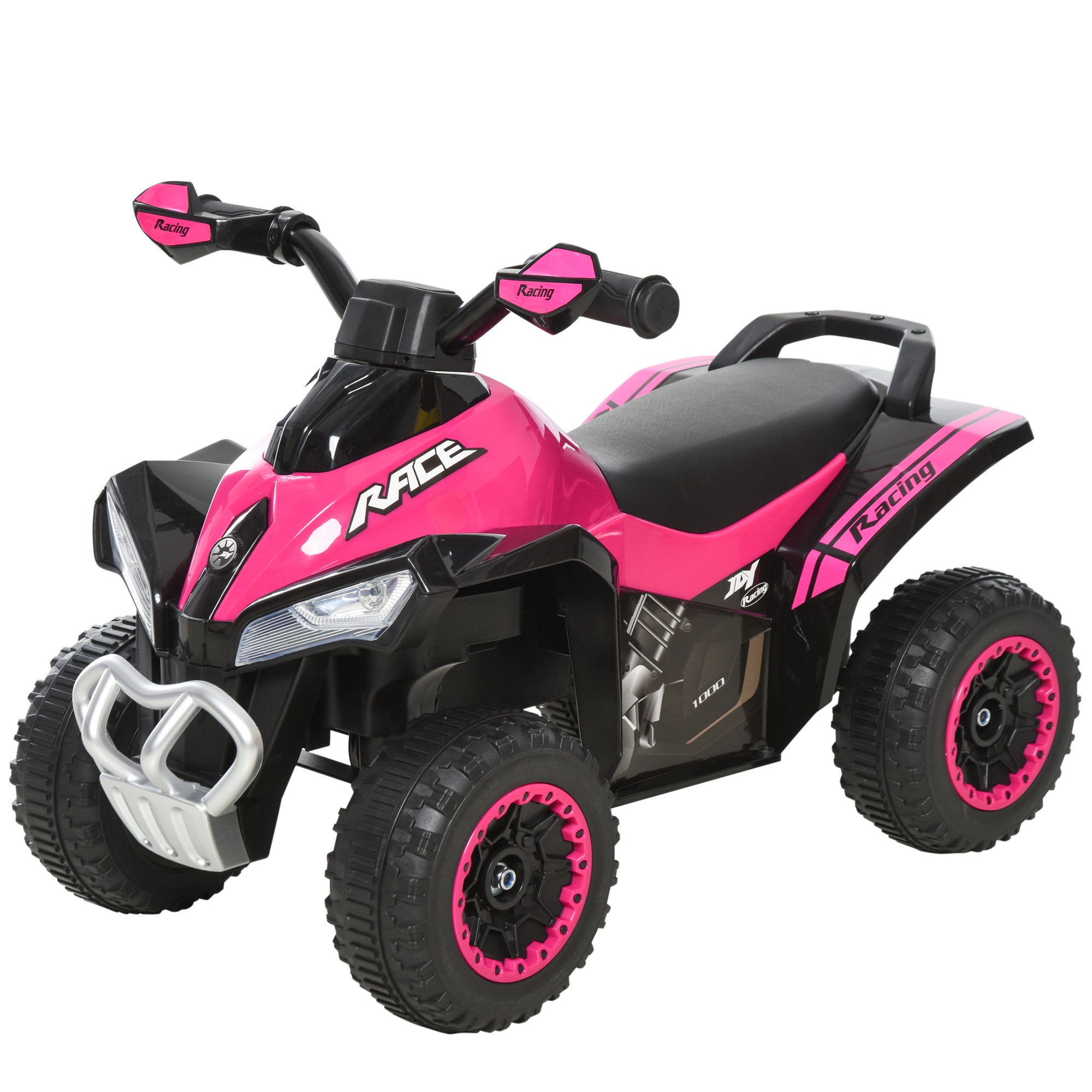 Mini-schiebevier Für Kinder Von 18–36 Monaten Mit Integrierter Musik Und Breitem Lenker, Motorrad Aus Pp Und Metall, 67,5 X 38 X 44 Cm, Rosa