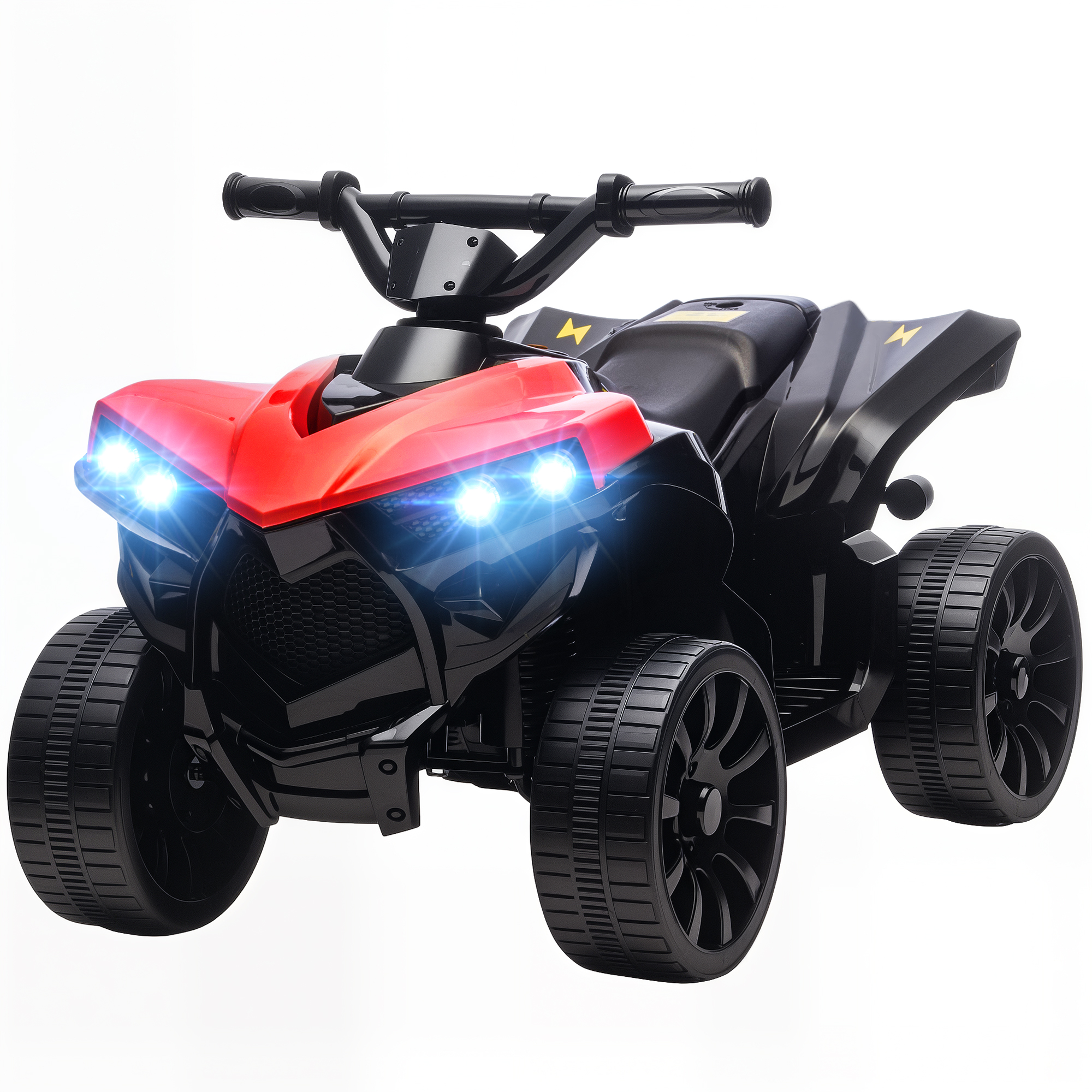 Elektrisches Kinderquad (atv) Mit 6v-akku, Led-scheinwerfern Und Musik, Für Kinder Von 3–6 Jahren, Rot