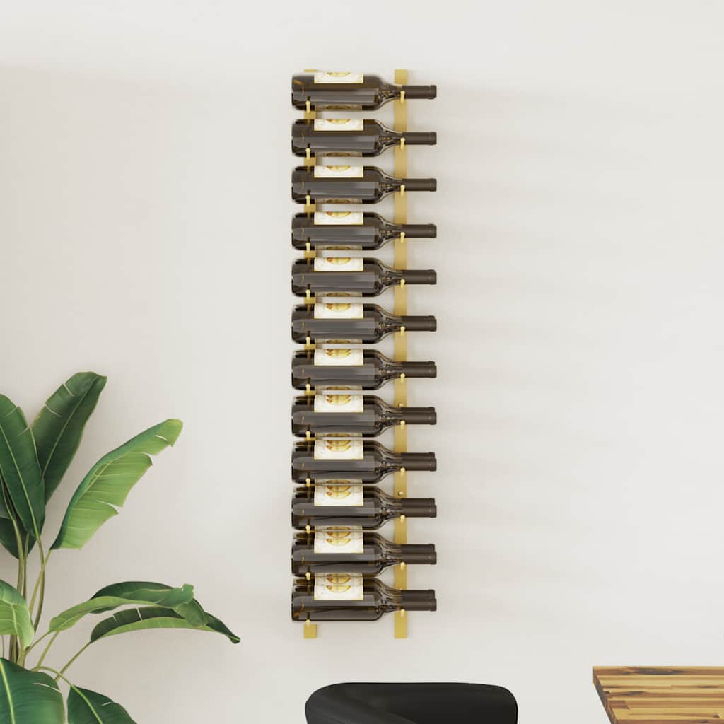 Wand-weinregal Für 24 Flaschen Golden Eisen