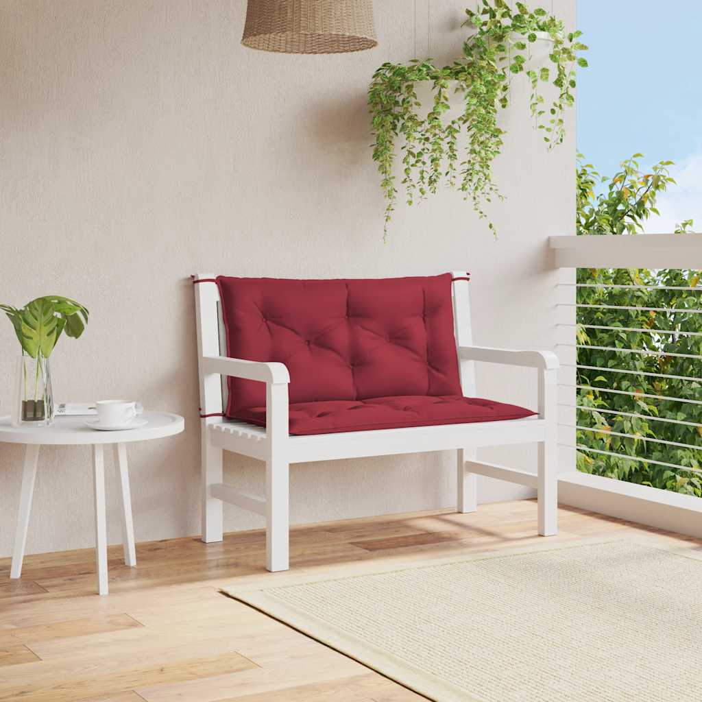 Gartenbank-auflage Weinrot 100x(50+50)x7 Cm Oxford-gewebe