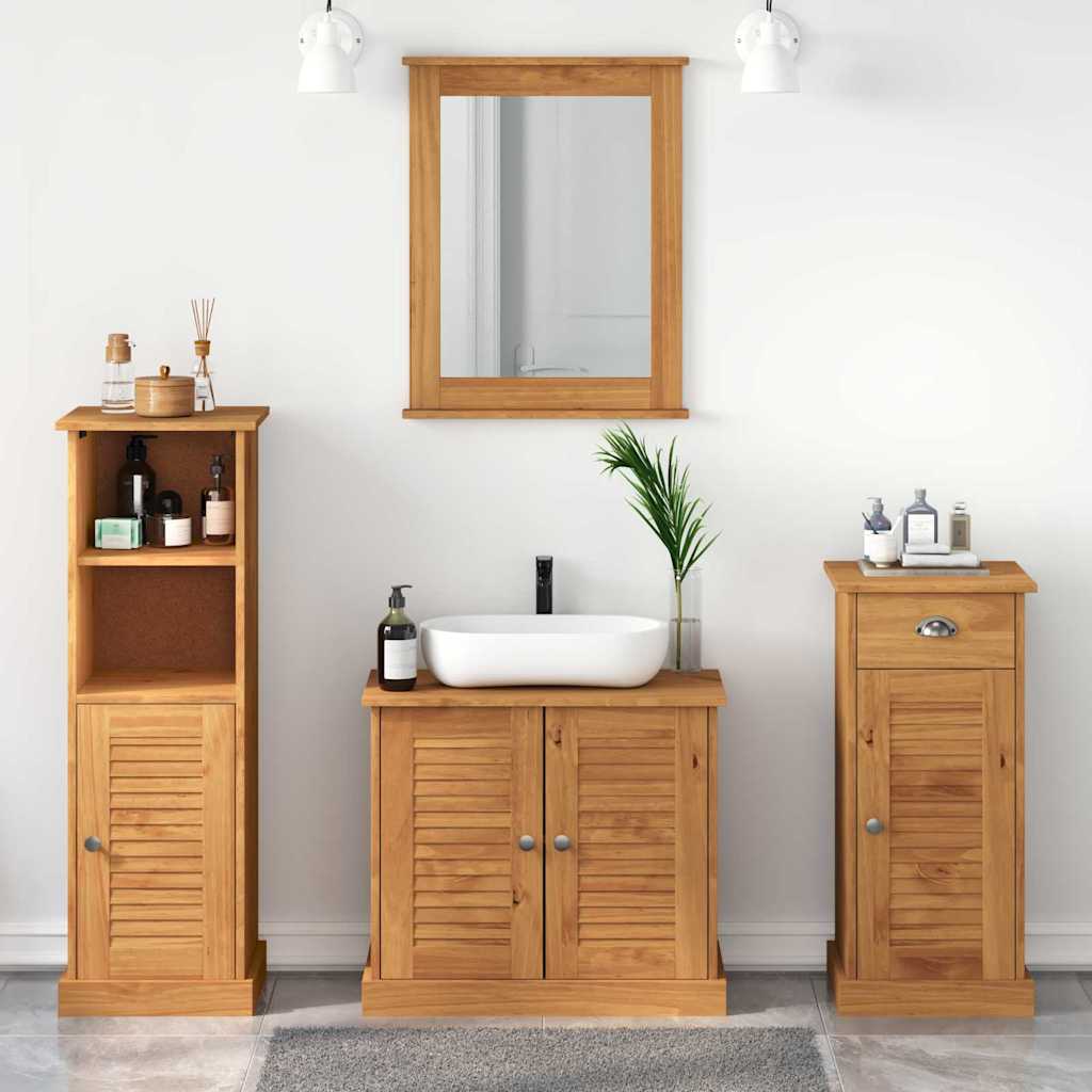 Badezimmermöbel-set Vigo 4 Pcs Honigbraun Massives Kiefernholz