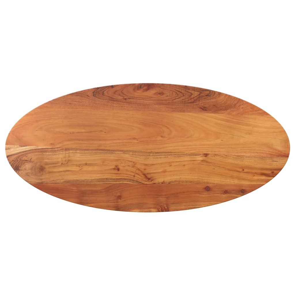 Tischplatte 140x50x2,5 Cm Oval Massivholz Akazie